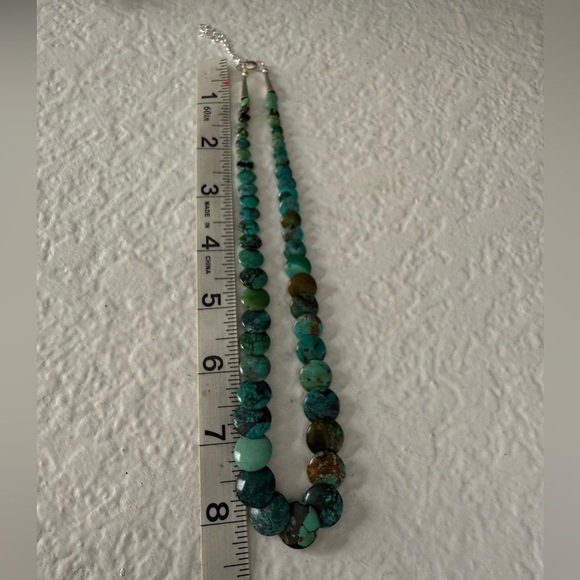Turquoise Coin Beaded Necklace - Picture 3 of 5